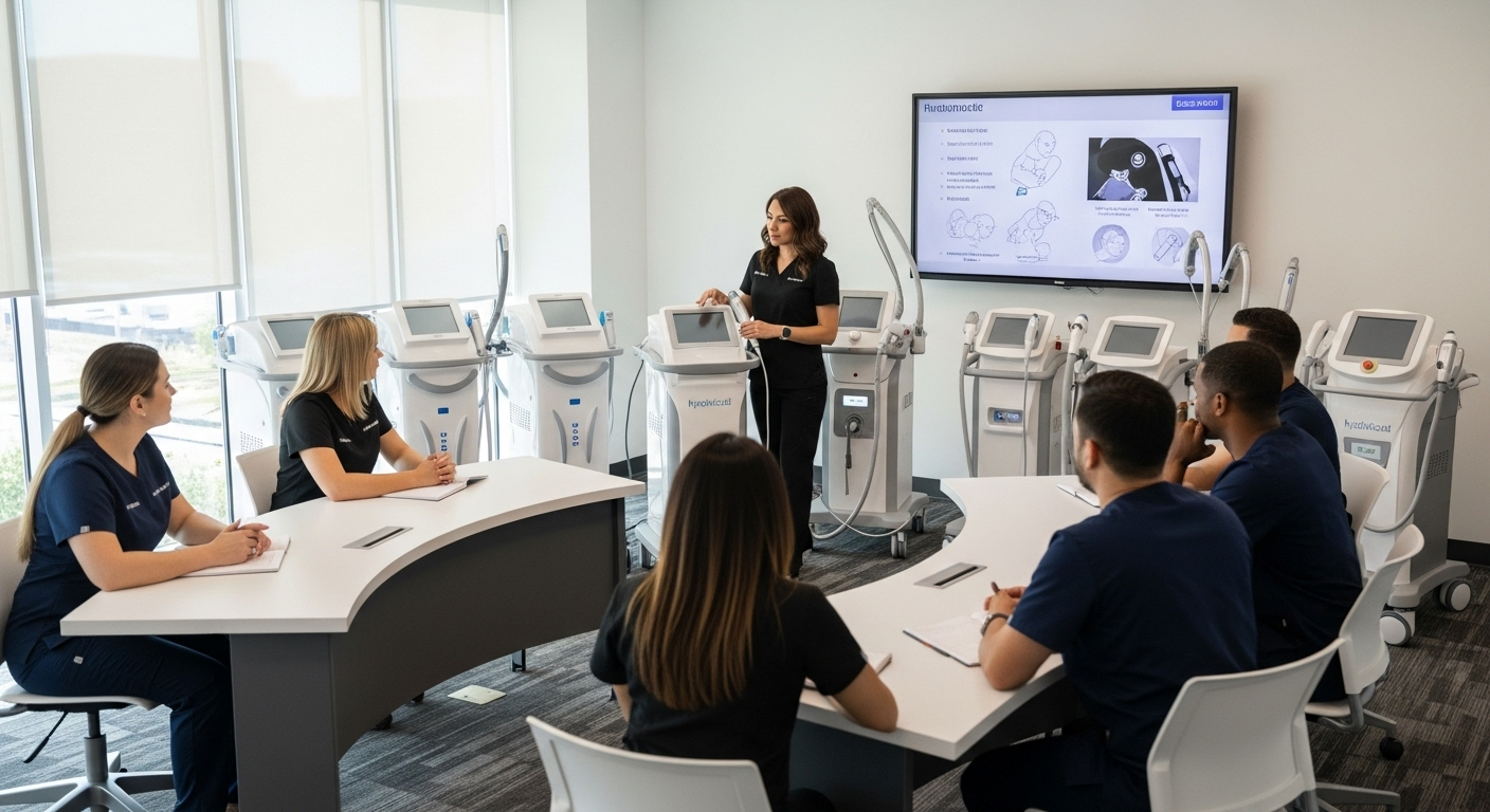 Professional Training Center with Instructor and Students