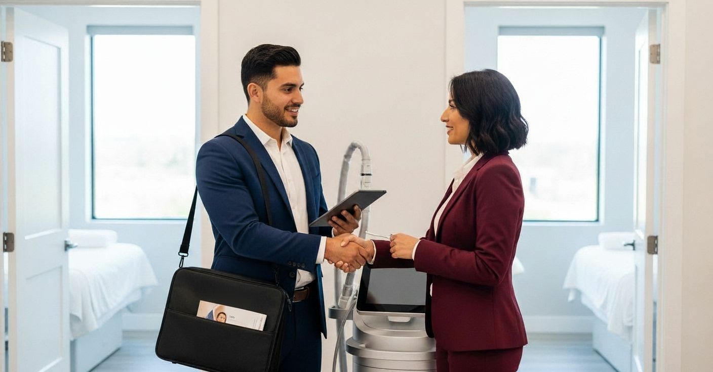 Professional White-Glove Service Consultation - HealthBridgeSupply Representative with Client